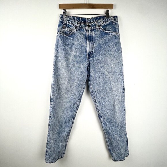 Levi's Other - Vintage 80s Levis 505 Acid Wash Denim Jeans 33x32 Orange Tab Tapered Leg